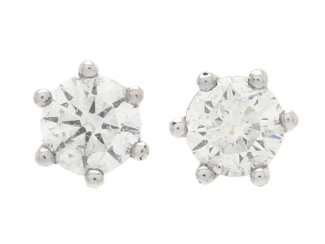 ENSTENSÖRHÄNGEN, 18K vitguld, briljantslipade diamanter ca 0,16 ctv, ca TW-W/VVS-VS, stift, vikt 1,4 g. — Smycken/Enstensörhängen — Kaplans
