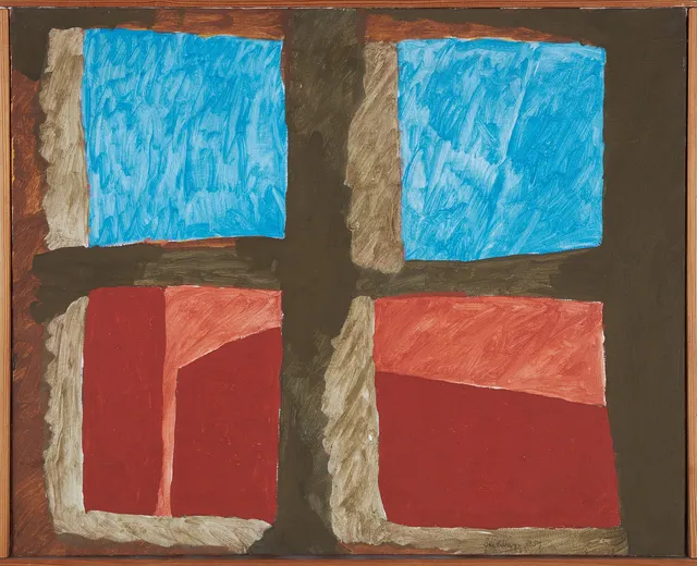 ÅKE PALLARP. "Utsikt", olja på duk, signerad och daterad 1959.