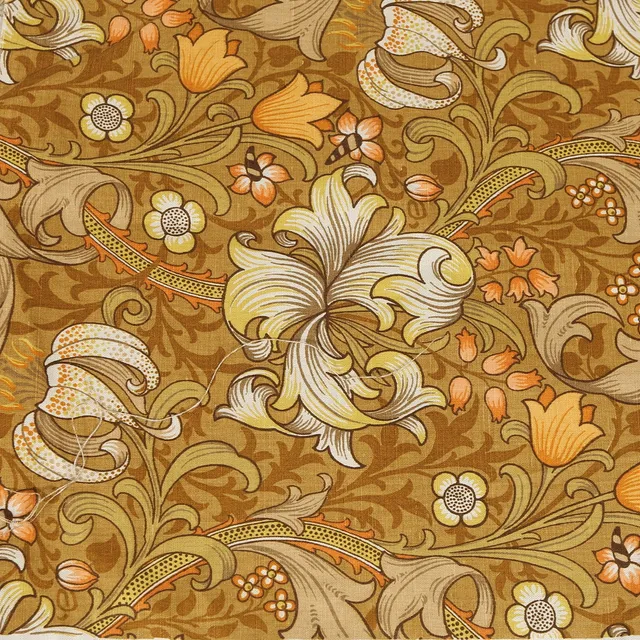 WILLIAM MORRIS. textillängd, ''Golden Lily'', ca 125x602 cm.