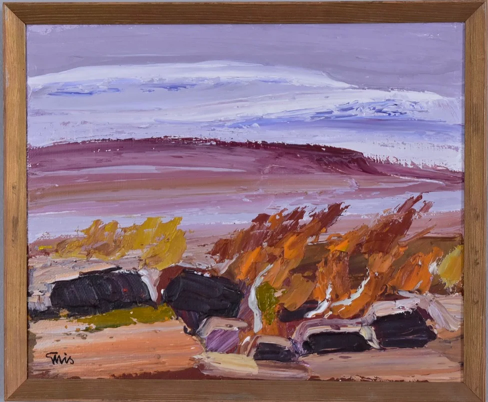 BENGT ELLIS. oljemålning på duk, "Nysnö i september". — Paintings — Halmstads Auktionskammare