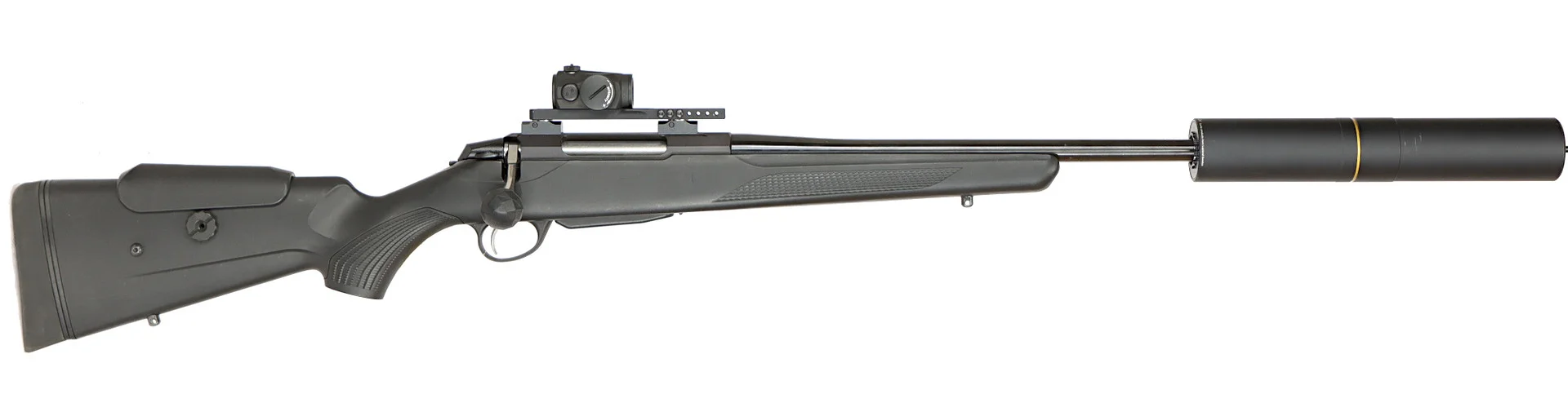 KULGEVÄR MED LJUDDÄMPARE, fabrikat Tikka, modell T3x , kaliber .308W, tillv.nr X72289, se-nr SE3104452. — Rifles — Walter Borg