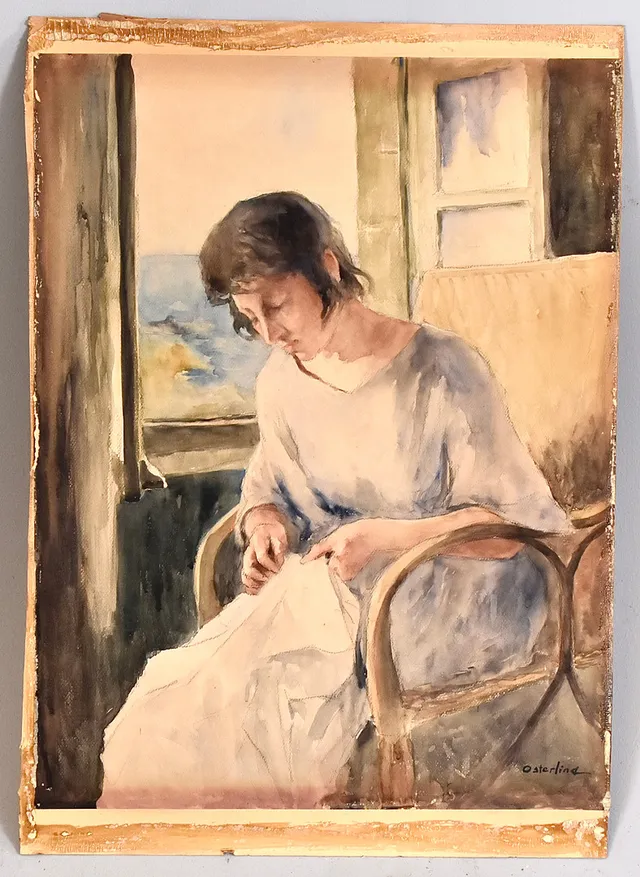 ALLAN ÖSTERLIND. Akvarell.
