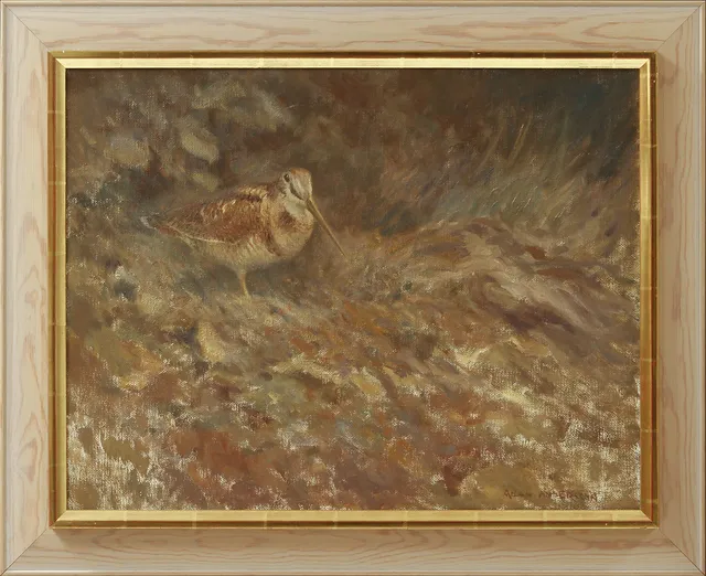 ALLAN ANDERSSON. "Morkulla. Blekgul blad", olja på duk, sign.