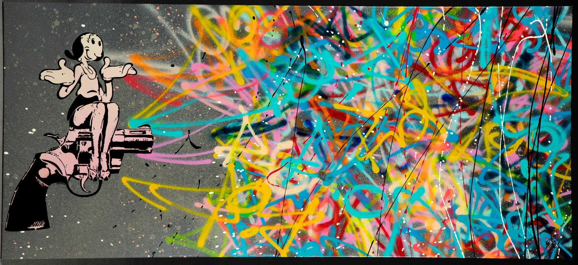 MAREK BRAUN (GEB. 1970). Don't play with the Gun... — Paintings — Stockholms Auktionsverk Hamburg