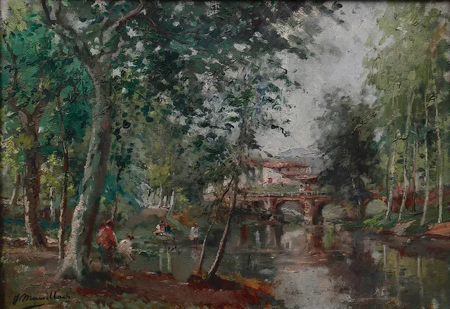 JOAQUIM MARSILLACH. River view, Olot.