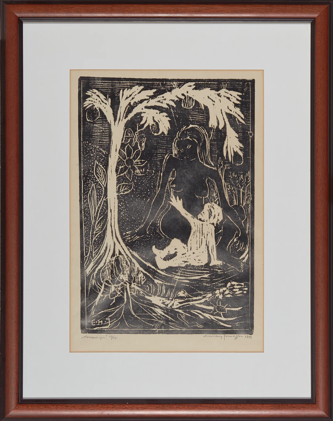 Johannessen, Erik Harry — "Komposisjon" — Kunst/Grafikk — Blomqvist