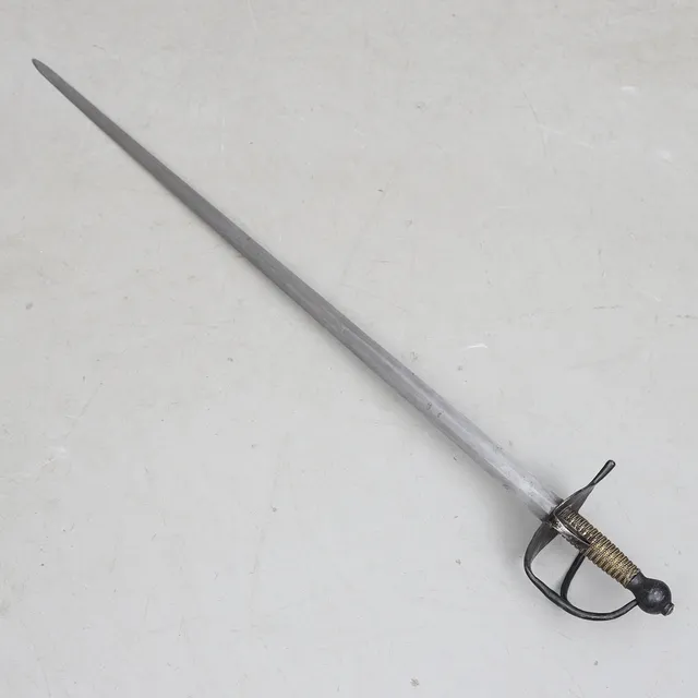 VÄRJA, svensk, m/1685, kommissvärja, järn och mässing.