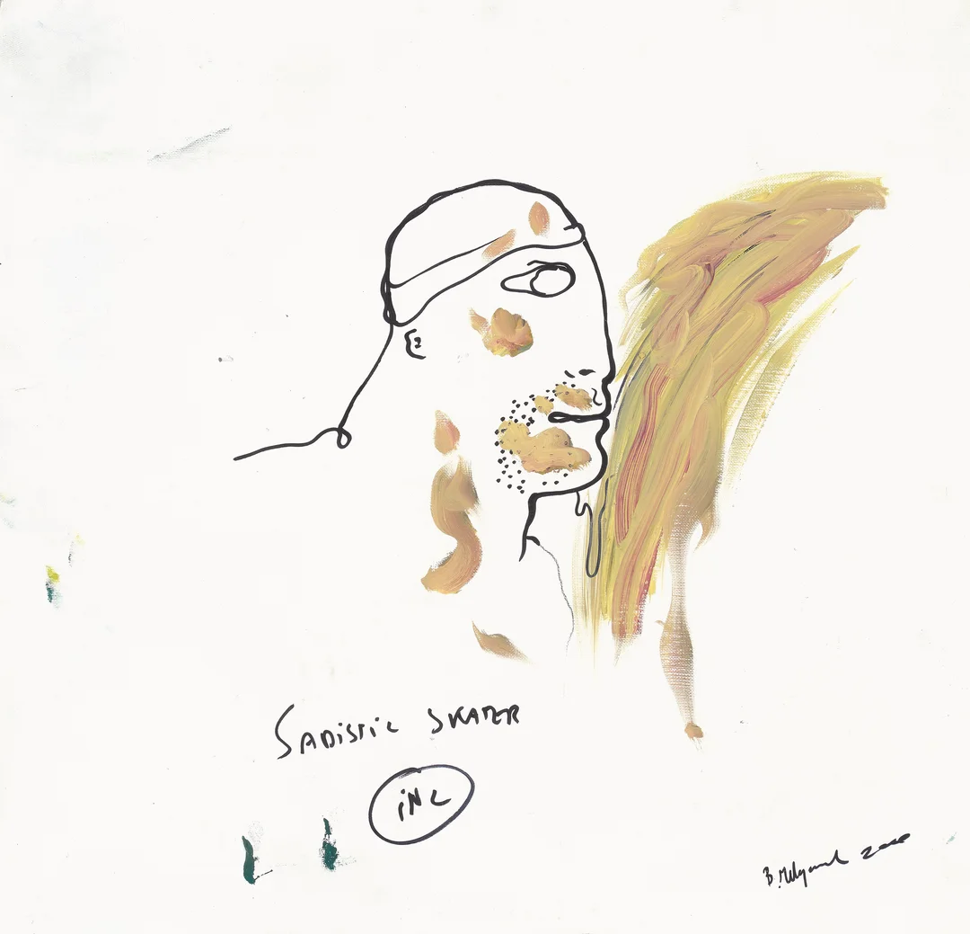 Melgaard, Bjarne — "Untitled (Sadistic skater)" 2000 — Kunst/Maleri — Blomqvist