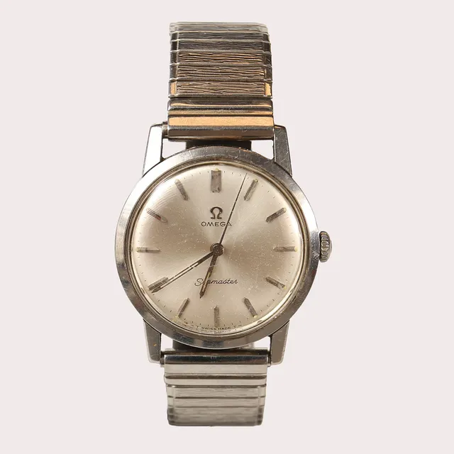 ARMBANDSUR, Omega Seamaster stål med flexlänk, 1960- tal.