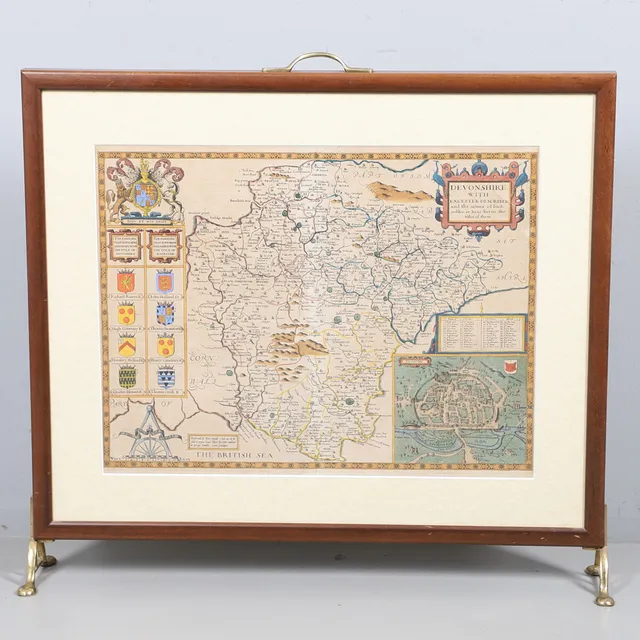 JOHN SPEED. Devonshire with Excester Described, c. 1611 or later.