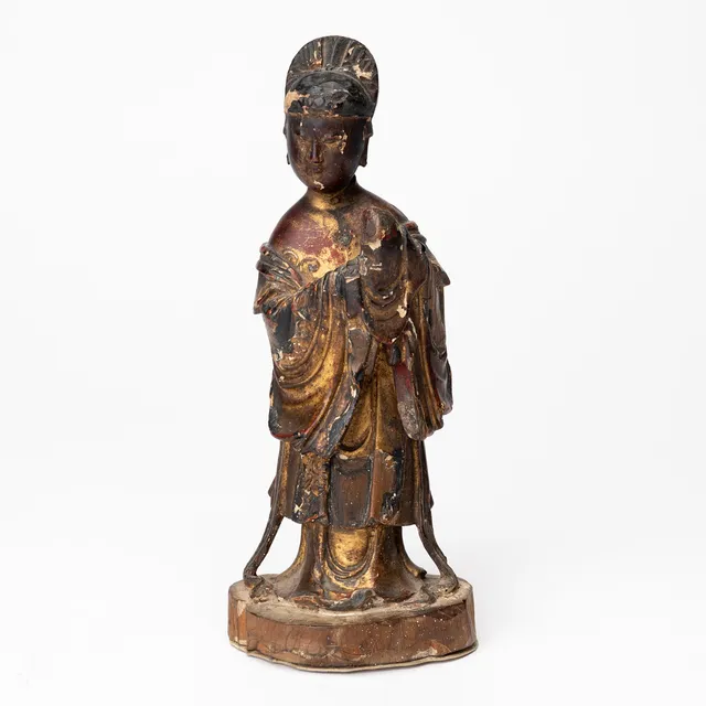 SKULPTUR, trä, Kina, 1800-tal.