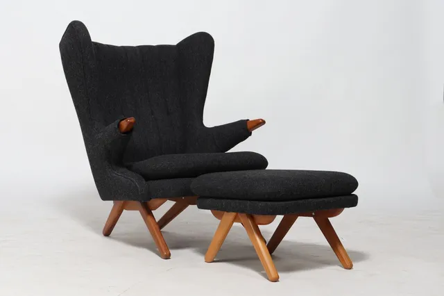 Svend Skipper. Lounge chair 'Bamsestol' stool. (2)