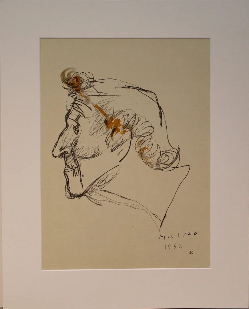 MARINO MARINI. Porträtt av Chagall, 1962. Serigrafi. Signerad Marino och daterad 1962 i trycket. — Engravings & Prints — Garpenhus Auktioner