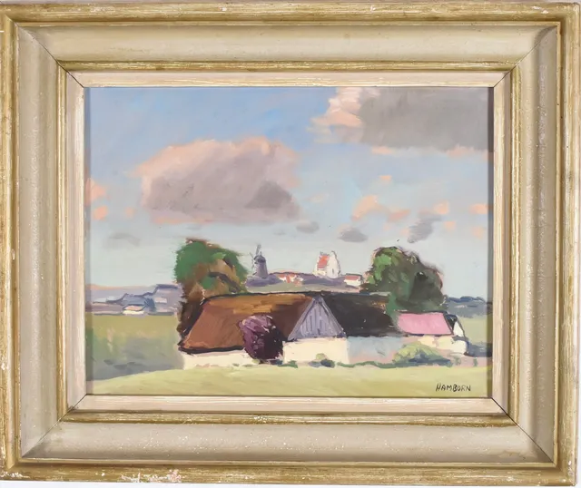 AXEL HAMBORN. Olja på pannå.