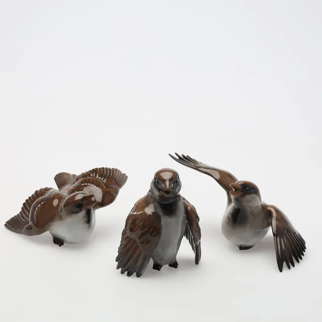 FRITZ HEIDENREICH. FIGURINER, 3 st, porslin, Rosenthal, Tyskland.