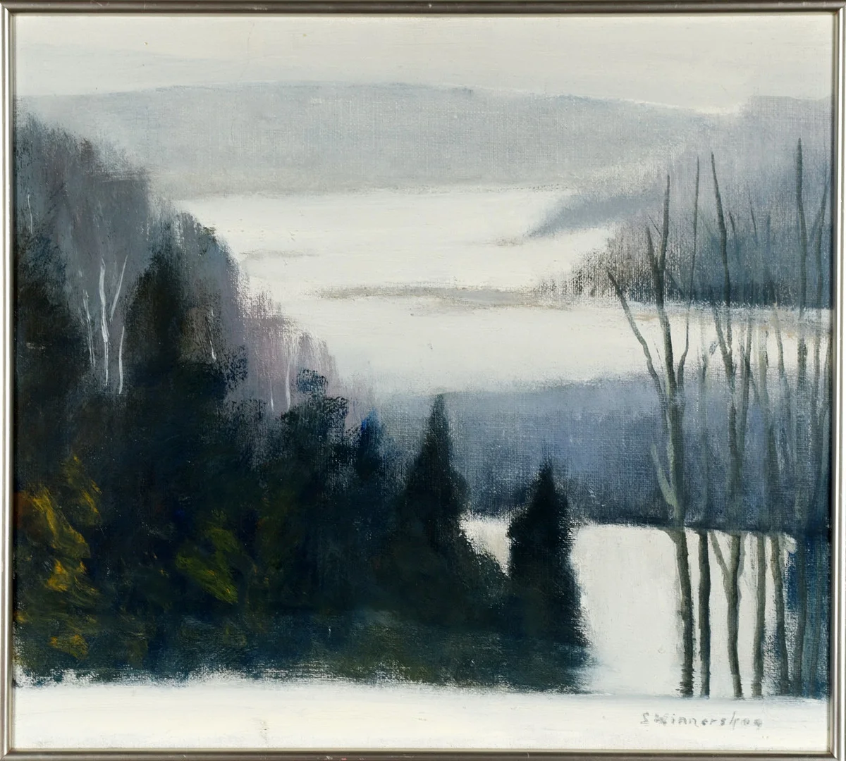STIG WINNERSKOG. Olja på duk, "Landskapsmotiv" Signerad. — Paintings — Norrlands Auktionsverk