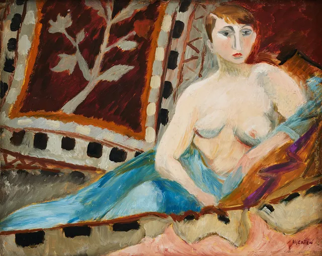 SIGRID HJERTÉN. Reclining model/The Hindu.
