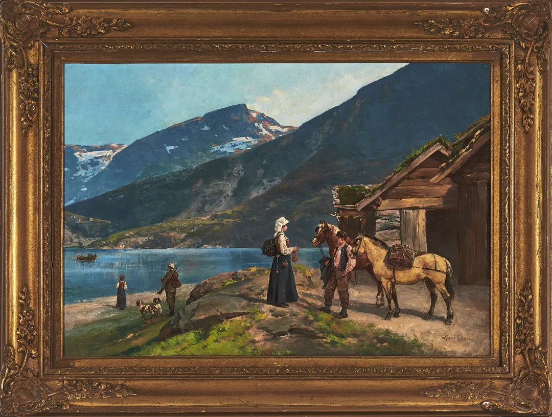 Ender, Axel — Avskjed før jakten — Kunst/Maleri — Blomqvist