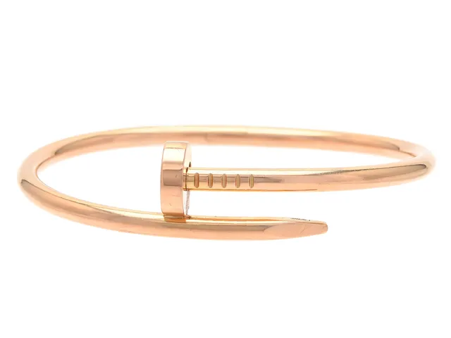CARTIER, armband, Juste Un Clou, 18K roséguld, serienr. BHH757, stl 17, vikt 33,4 g, originaletui och ytterkartong.