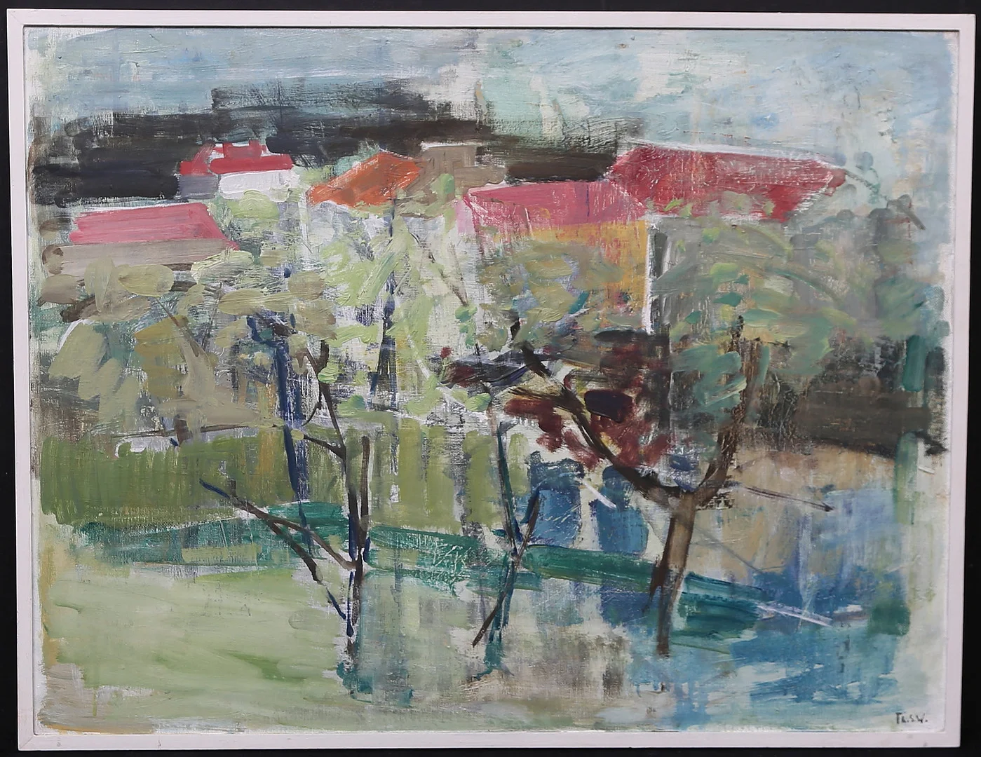 THURE WAHLSTRÖM. Olja på duk, monogramsignerad. Daterad a tergo Karlshamn -74. — Paintings — Gomér & Andersson Linköping