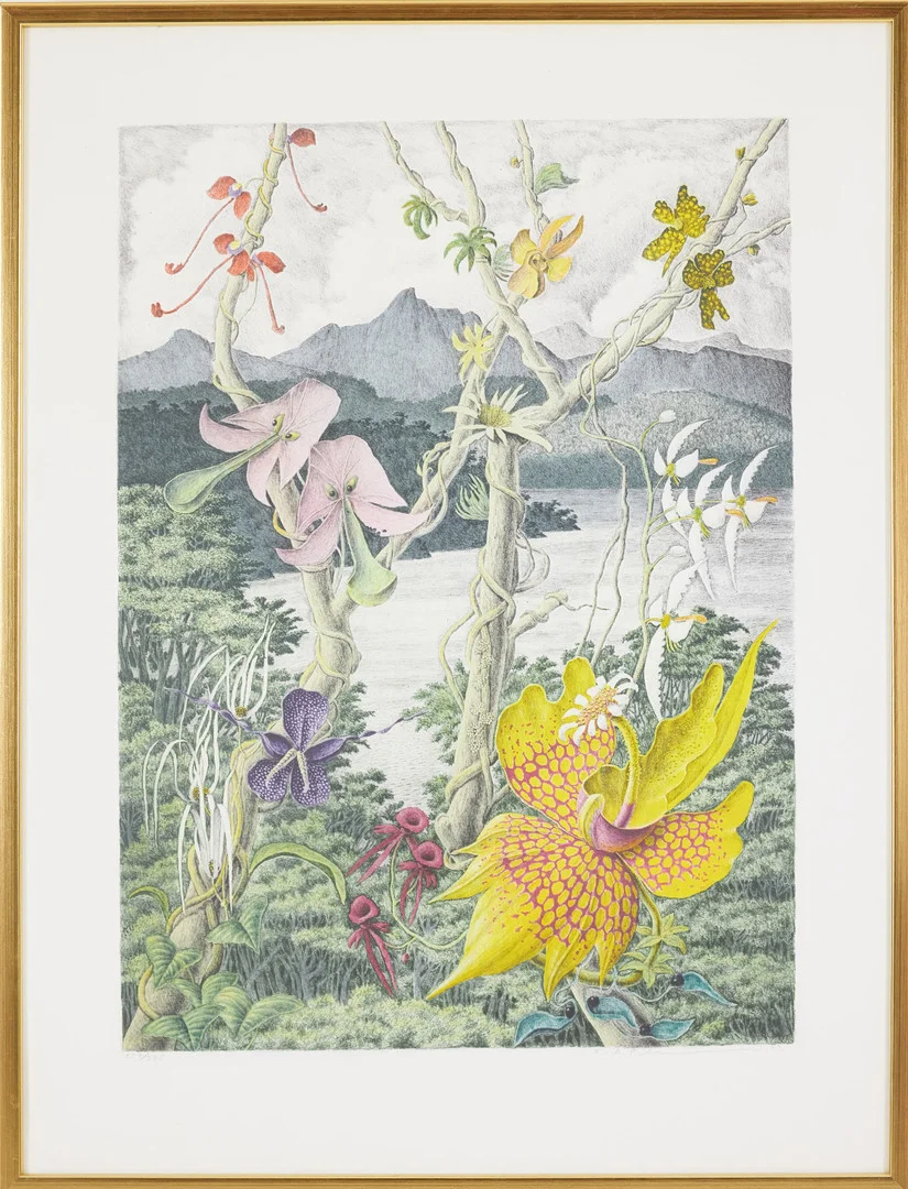 KARL AXEL PEHRSON. Botaniskt motiv, plantryck, signerad, numrerad 257/385. — Engravings & Prints — Stockholms Auktionsverk Sickla
