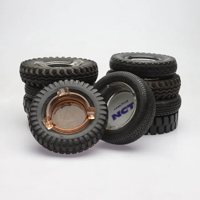 ASKFAT, 10 st, däckreklam, b.la. Bridgestone, Gislaved, Continental m.fl.
