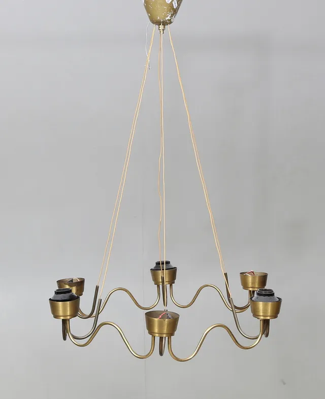 TAKARMATUR, mässing, så kallad Swedish modern, 1940/50-tal, diameter ca. 64 cm.