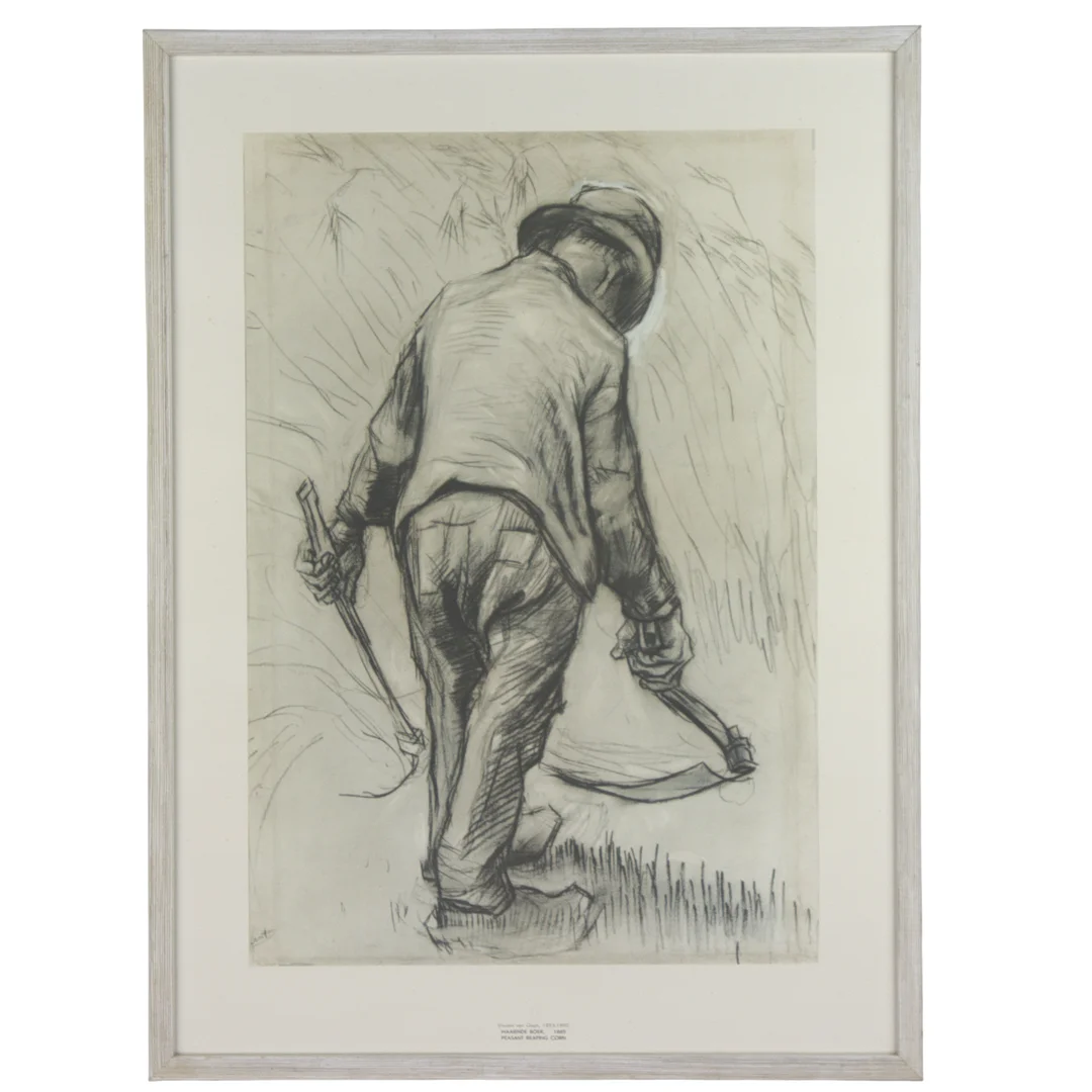 VINCENT VAN GOGH. Affisch, "Peasant reaping corn", nutida. — Other — Höganäs Auktionsverk