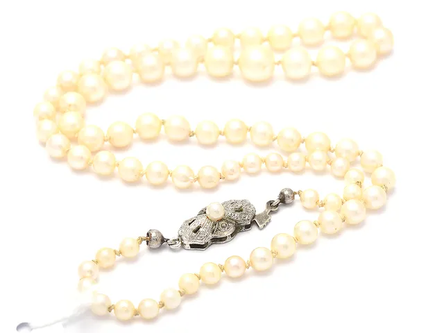 Pärlcollier S835 43,5cm med defekt lås