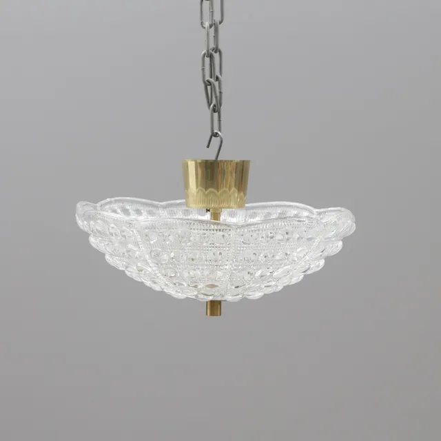 CARL FAGERLUND. TAKLAMPA, glas/metall, Orrefors.