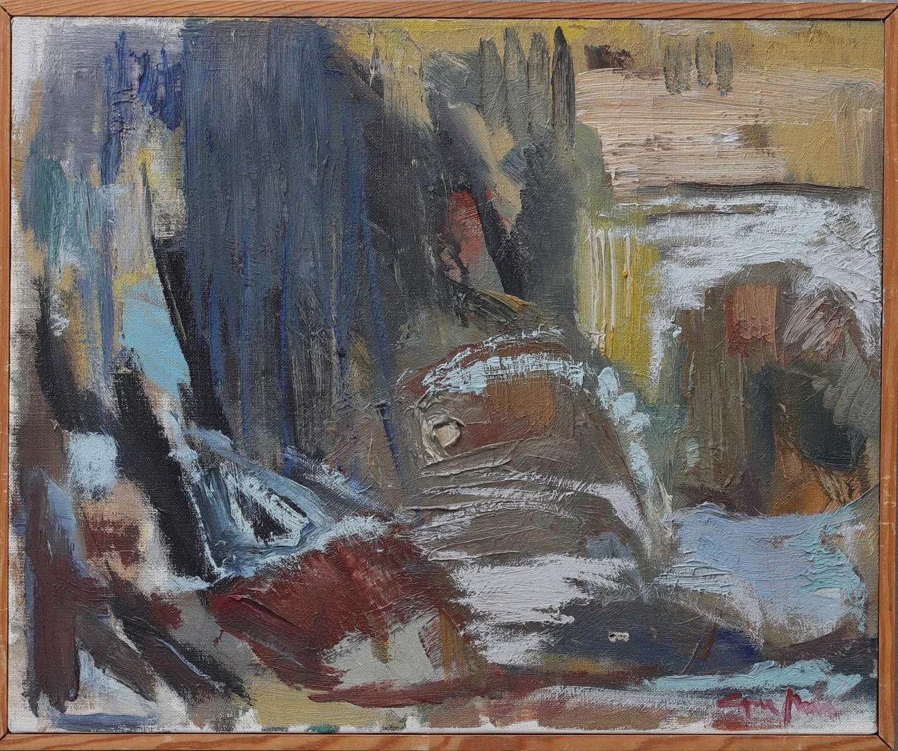 AGNE JOHANSSON. "Marsvinter", olja på duk, signerad och daterad 1969 á tergo. — Paintings — Gomér & Andersson Norrköping