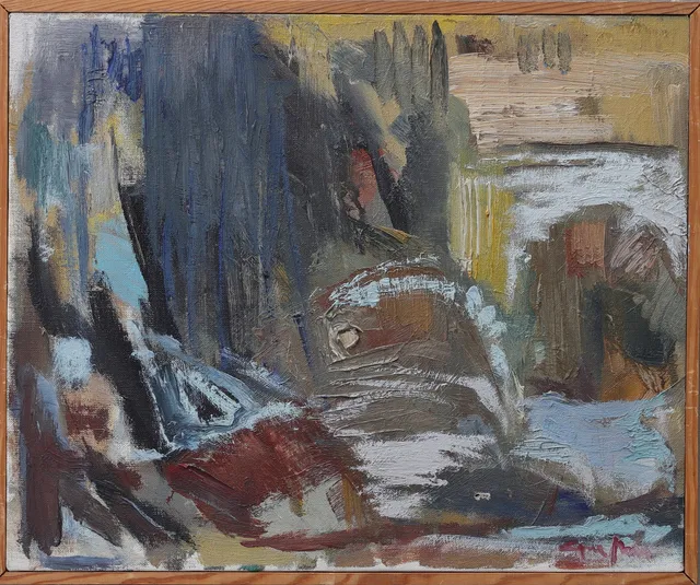 AGNE JOHANSSON. "Marsvinter", olja på duk, signerad och daterad 1969 á tergo.