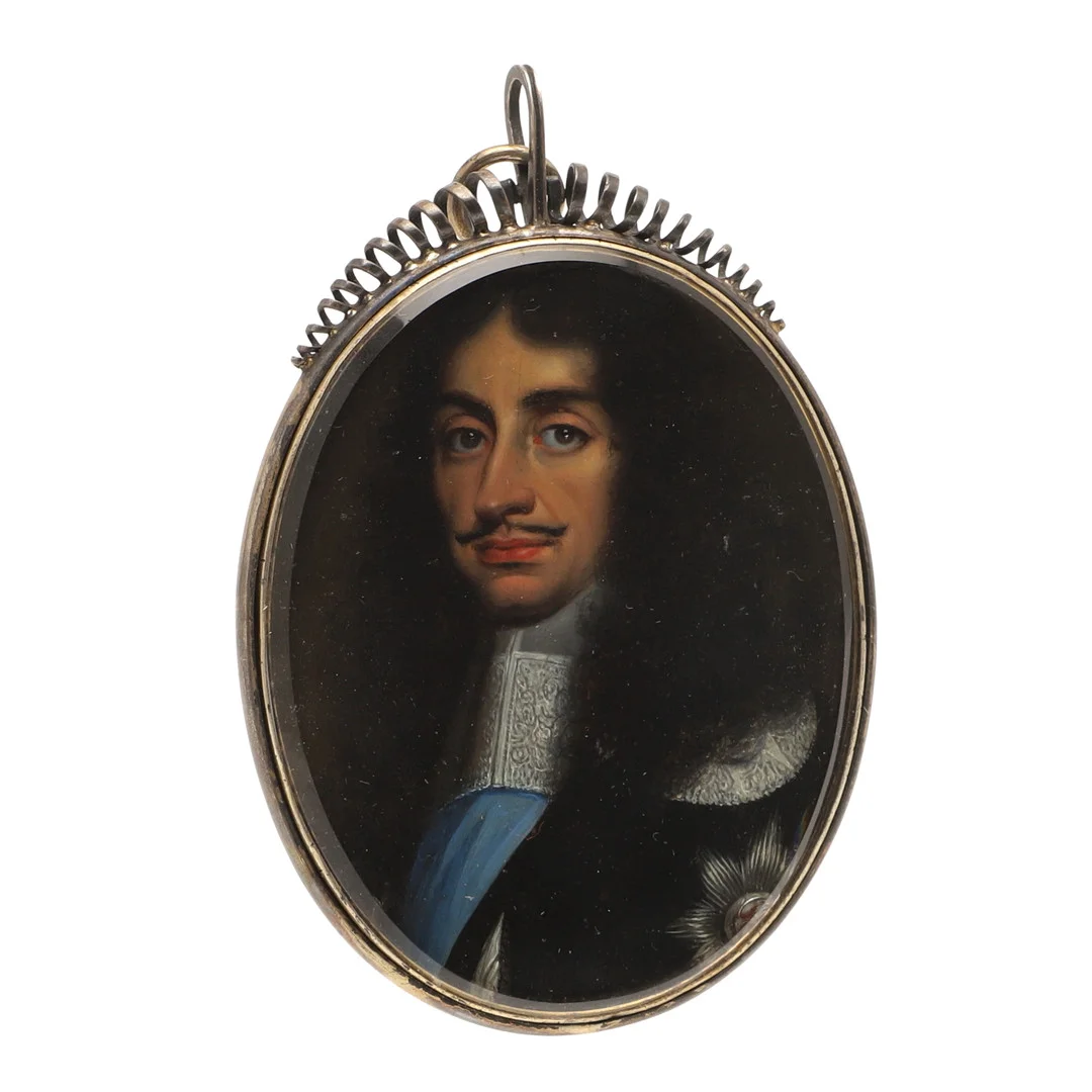 ATTRIBUTED TO FRANCISZEK SMIADECKI (FL. MID-17TH CENTURY) A PORTRAIT MINIATURE OF CHARLES II. — Silver — Lawrences Auctioneers