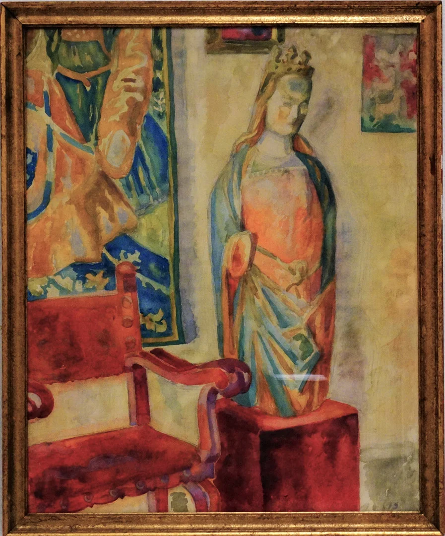 INGRID SIMONSSON. Interiör, akvarell, signerad IS. — Paintings — Lysekils Auktionsbyrå
