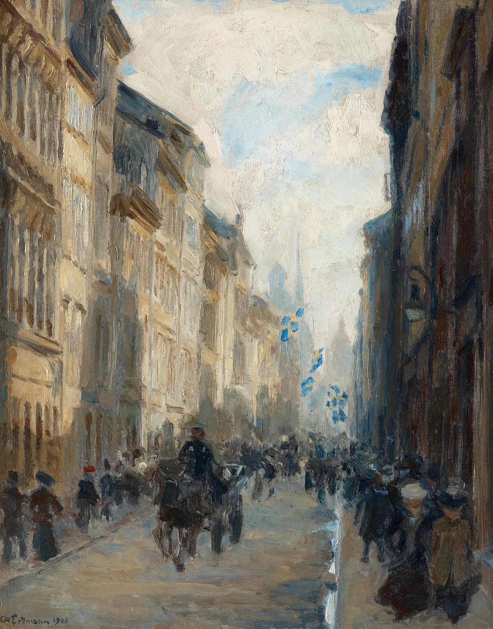 Axel Erdmann, "Drottninggatan". — Bukowskis