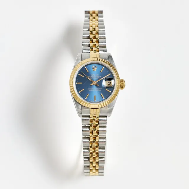 ROLEX, Oyster Perpetual, Datejust, Chronometer, wristwatch, 26 mm, steel/gold, certificate (not filled in), circa 1989.