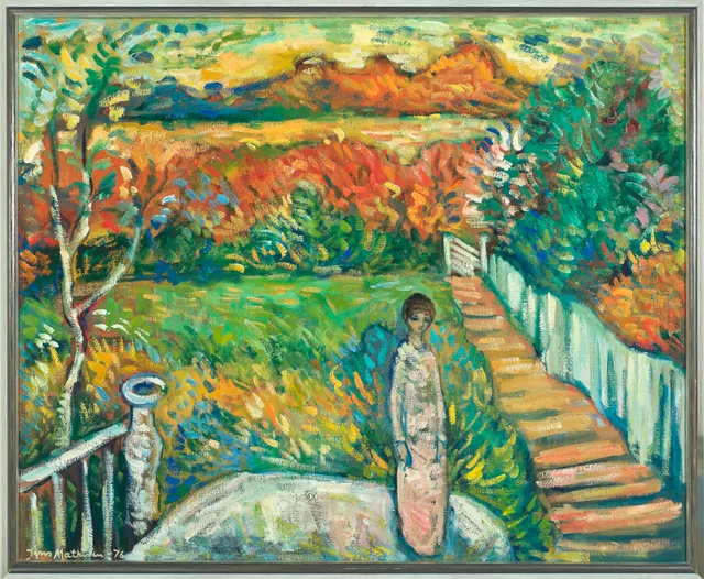 Mathisen, Jens — Kvinne i landskap, 1976