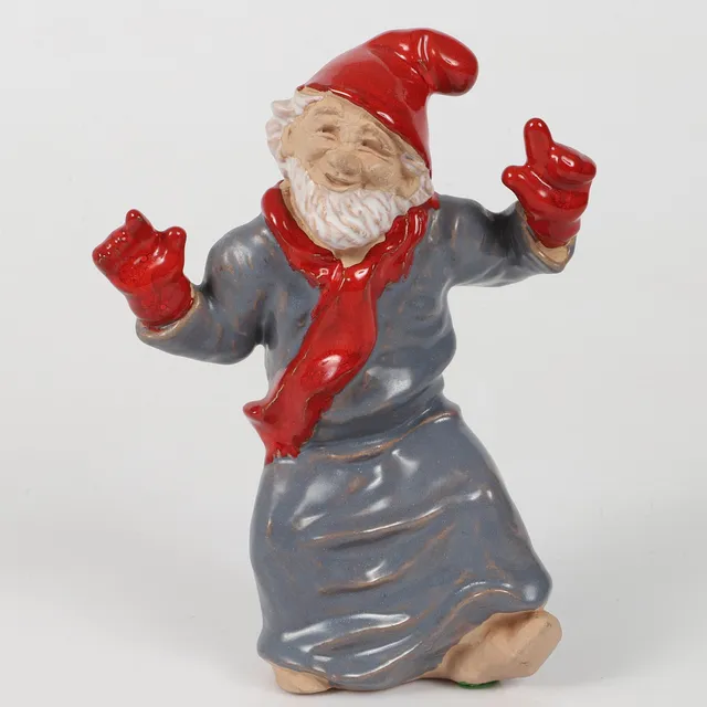 EWA JARENSKOG. Figurin, tomte, keramik, Jie.