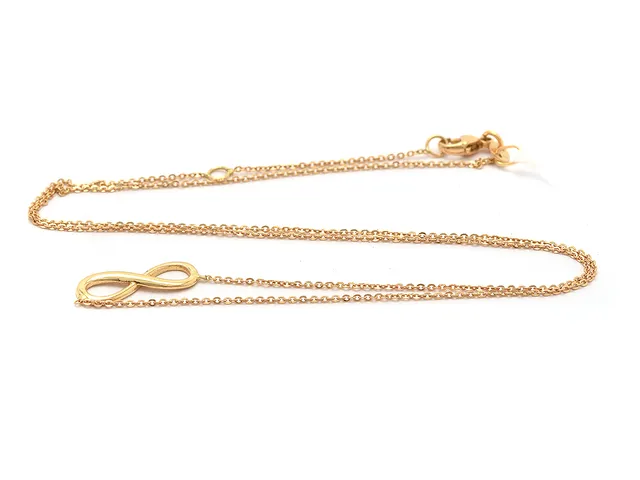 Halskedja 18K 1,9g 42,5cm/45,5cm med integrerat hänge evighetsåtta