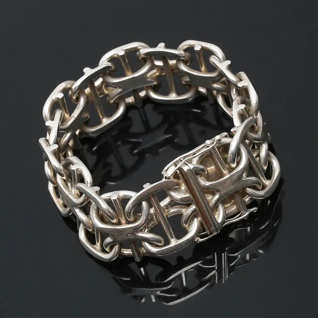 ARMBAND, silver, N S E Guldvaru Aktiebolag, Köping, 1973.