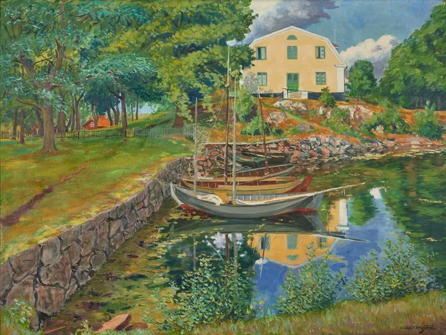 ALBERT ENGSTRÖM. Motiv från Grisslehamn.