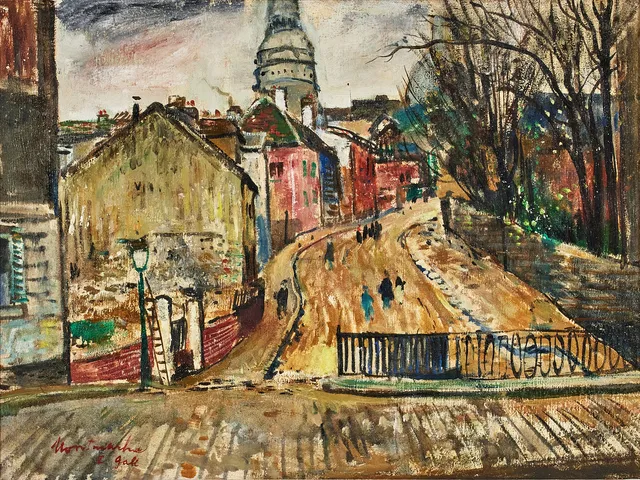 FRANCOIS GALL. Montmartre, Sacré-Cœur, olja på duk, 48 x 61 cm.