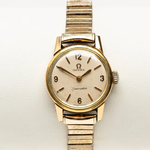 OMEGA Seamaster, armbandsur, manuell, cal. 620, doublé/stål, 1960-tal.