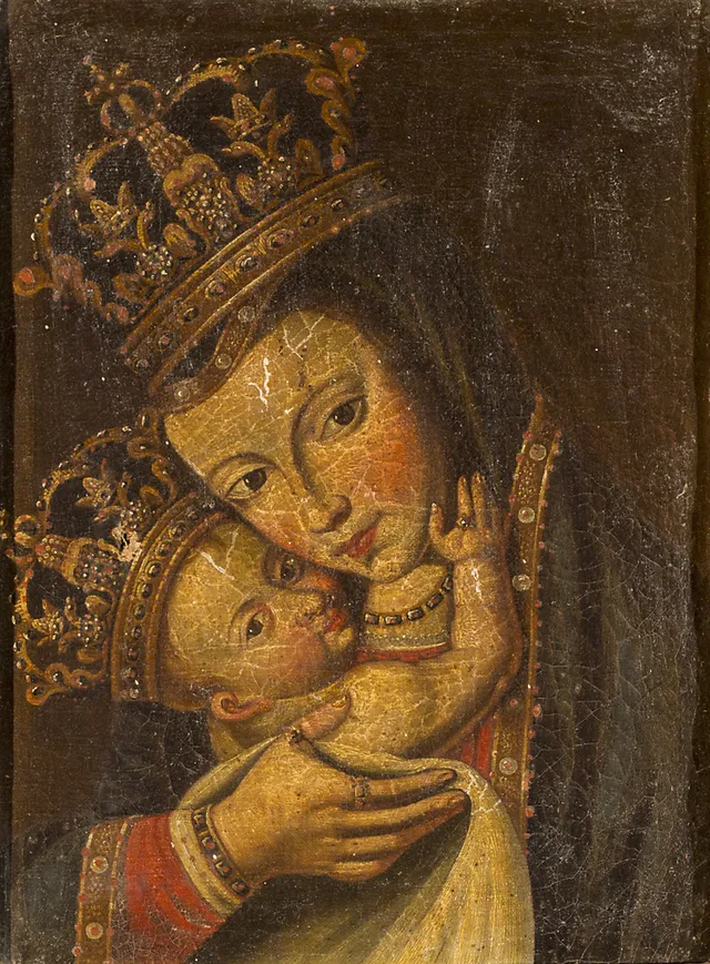 SPANISH SCHOOL, 18TH CENTURY. Virgin of Bethlehem.