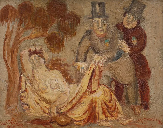 OLOF ÅGREN. FIGURSCENER, TVÅ STYCKEN.