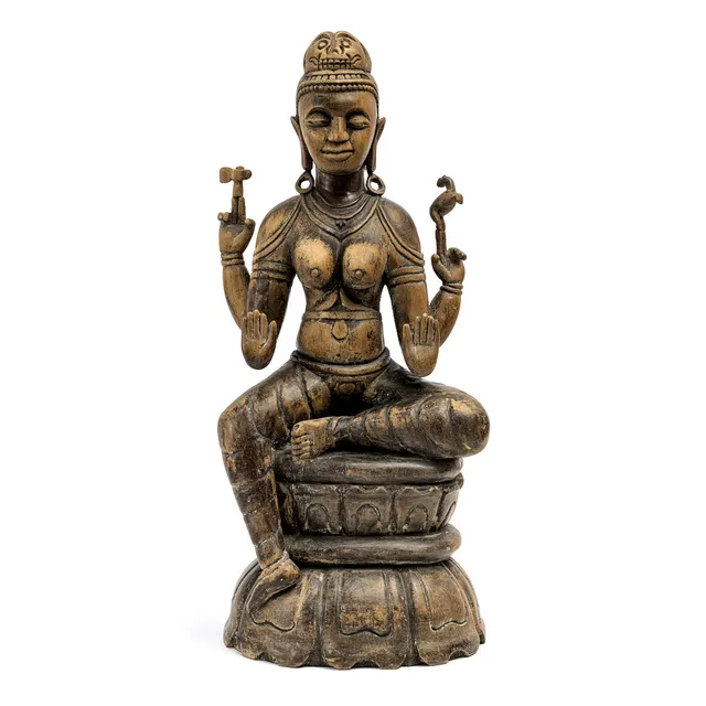 FIGURIN, Krigsgudinnan Durga, Indien, 1700/1800-tal.