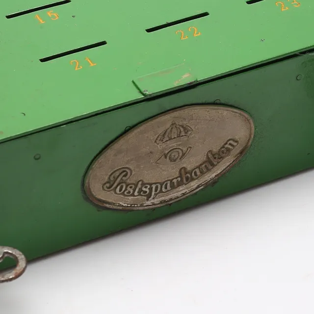 SKOLSPARBÖSSA, plåt, Postsparbanken.