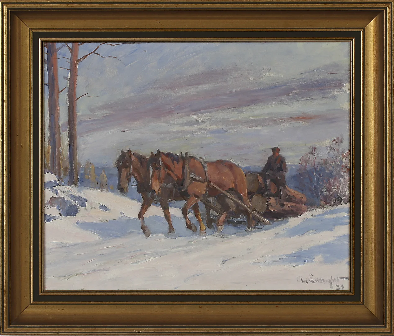 ALEXANDER LANGLET. Olja på duk, signerad och daterad -39. — Paintings — Göteborgs Auktionsverk