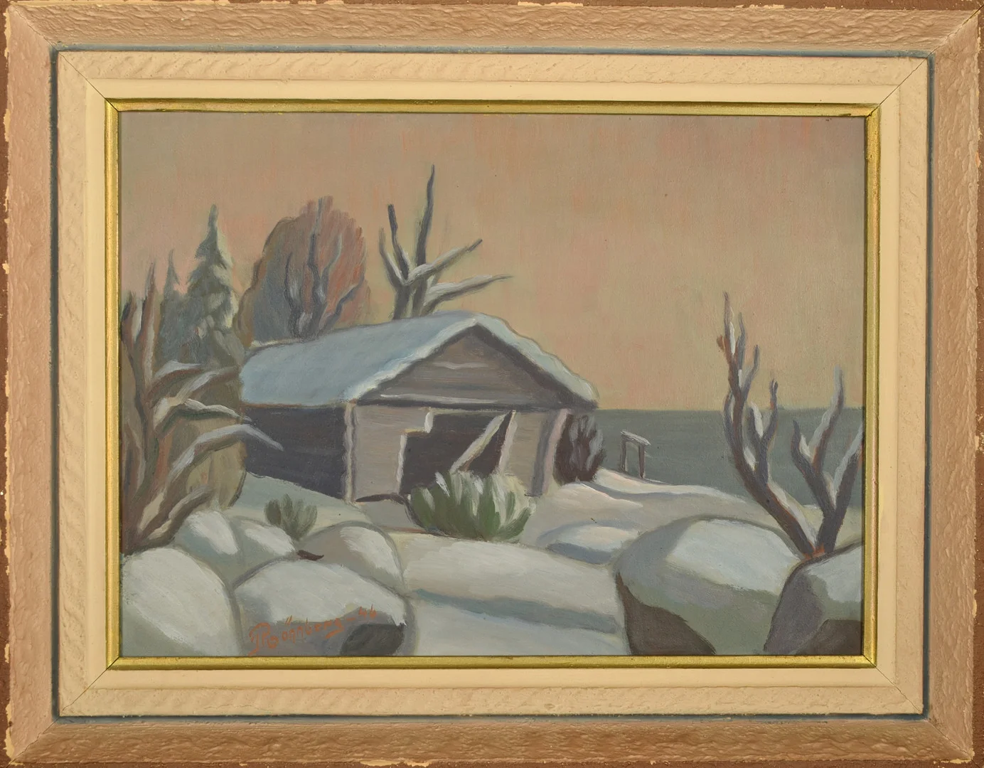 IVAR RÖNNBERG. Olja på pannå, signerad, daterad 1946. — Paintings — Norrlands Auktionsverk