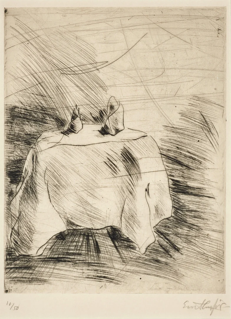 EVERT LUNDQUIST (1904-1994). Kompostion, signerad i blyerts, numrerad 11/50, etsning. — Engravings & Prints — Crafoord Auktioner Stockholm